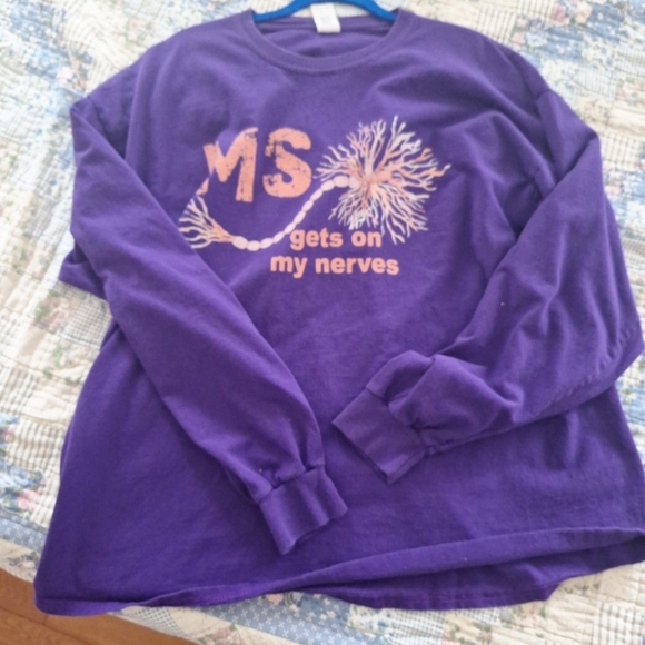 Gildan longsleeves Purple MS support - Picture 3 of 13